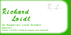 richard loidl business card